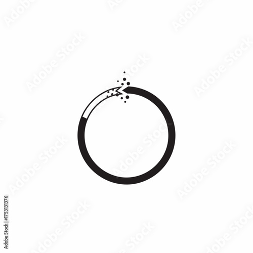 Broken Circle Symbolizing Disruption and Change, Representing a Cycle Interrupted.