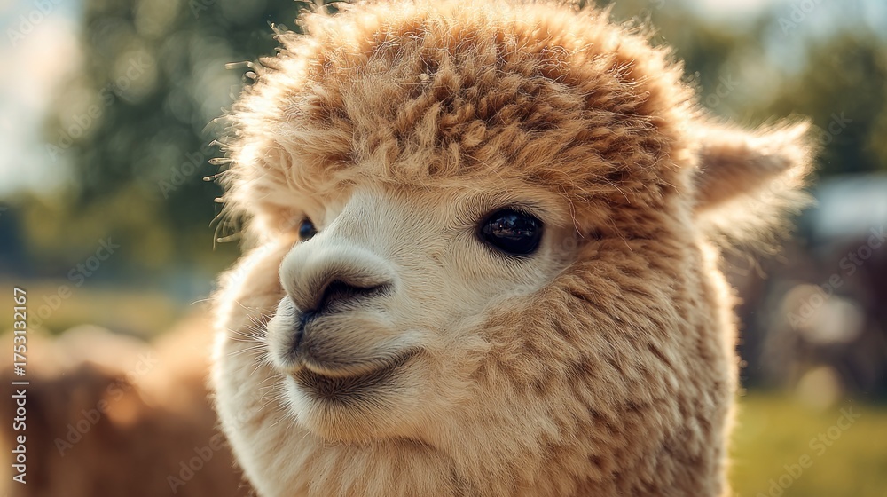 Obraz premium Alpaca portrait close up
