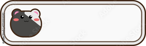 Spanish style animal mascot label vector for gift tags and hecho a mano branding