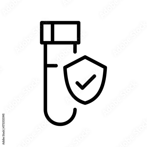 Test tube and shield icon
