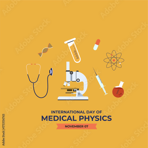 International Day of Medical Physics Flyer illustration