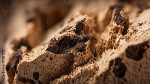 Close up chocolate ice cream texture