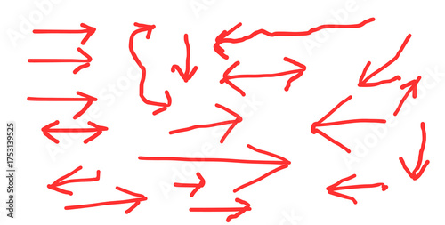 arrows crayon doodle chalk icons set. 