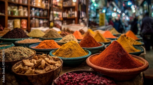 Fototapeta Naklejka Na Ścianę i Meble -  Colorful spice market display
