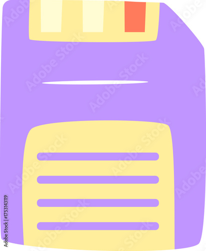 Retro Floppy Disk Vector Illustration