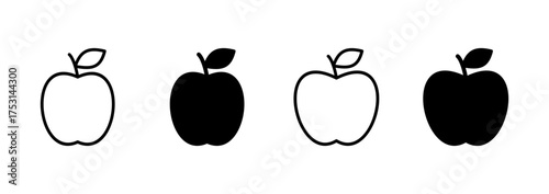 Apple icon vector. Apple sign and symbols for web design.