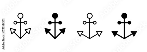 Anchor icon vector. Anchor sign and symbol. Anchor marine icon.