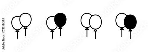 Balloon icon vector. Party balloon sign and symbol