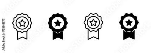 Badge icon vector. Awards icon vector. Achieve sign and symbols. Stamp