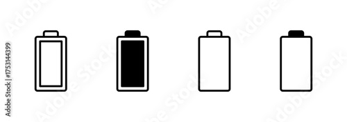 Battery icon vector. battery Charging sign. battery charge level