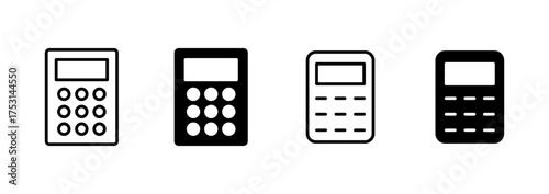 Calculator icon vector. Accounting calculator sign and symbol.