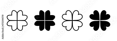 Clover icon vector. clover sign and symbol. four leaf clover icon.