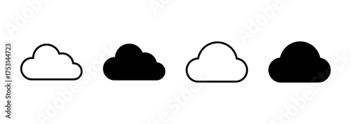 Cloud icon vector. cloud sign and symbol