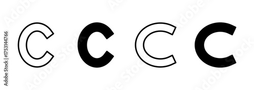 Copyright icon vector. copyright sign and symbol
