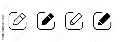 Edit icon vector. edit document sign and symbol. edit text icon. pencil. sign up