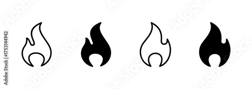 Fire icon vector. fire sign and symbol