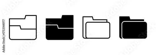 Folder icon vector. folder sign and symbol