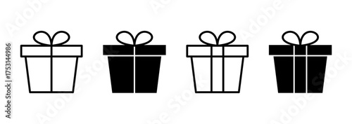 Gift icon vector. gift sign and symbol. birthday gift
