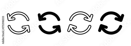 Refresh icon vector. Reload sign and symbol. Update icon.