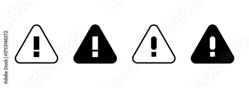 Exclamation danger icon vector. attention sign and symbol. attention sign