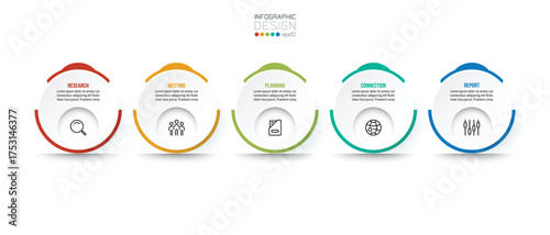 Business concept infographic template with option.
