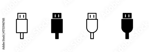 Usb icon vector. Flash disk sign and symbol. flash drive sign.
