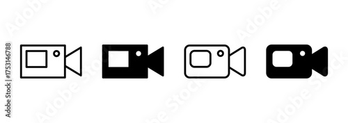 Video icon vector. video camera sign and symbol. movie sign. cinema