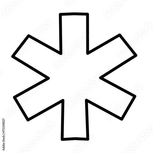sos emergency vector line