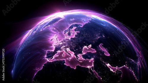 European continent planet earth