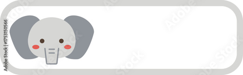 Vector illustration of cute cartoon animal labels isolated on white background