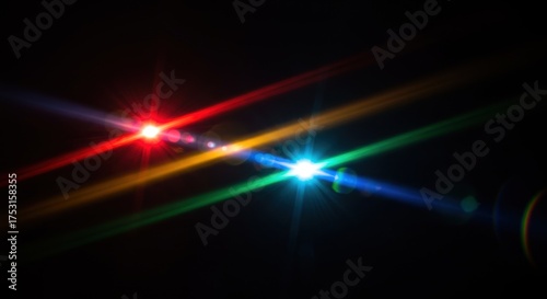 Abstract Rainbow Light Rays