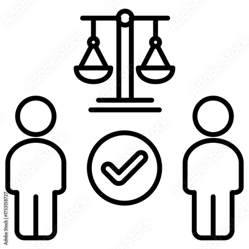 Human Rights Outline Icon