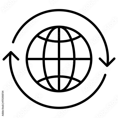 Global Outline Icon