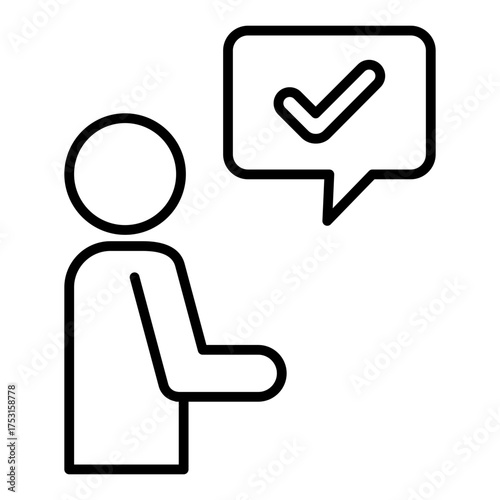 Acceptance Outline Icon