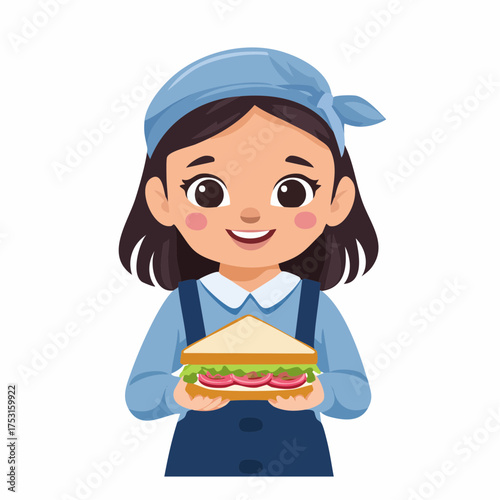 Kind mit einem Sandwich