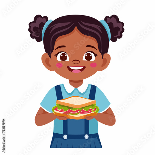 Kind mit einem Sandwich