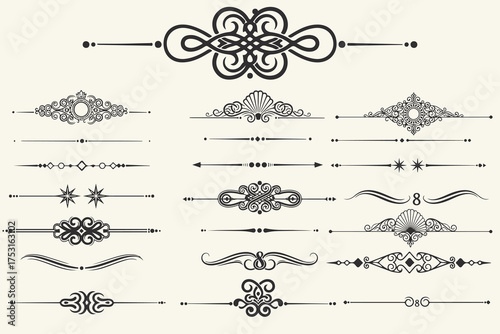 vector set design elements and page decoration. eps