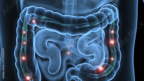 Human Colon Anatomy - A Detailed Visual Exploration of the Digestive System.