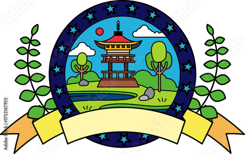logotype of a Japanese pavilion