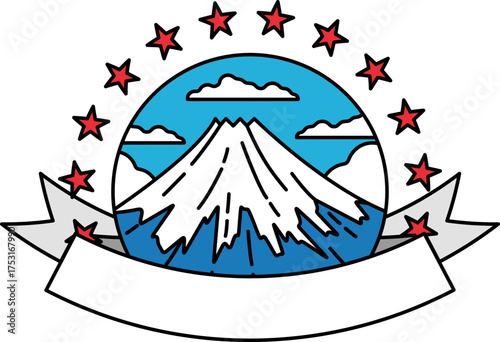 logotype of a snow mountain