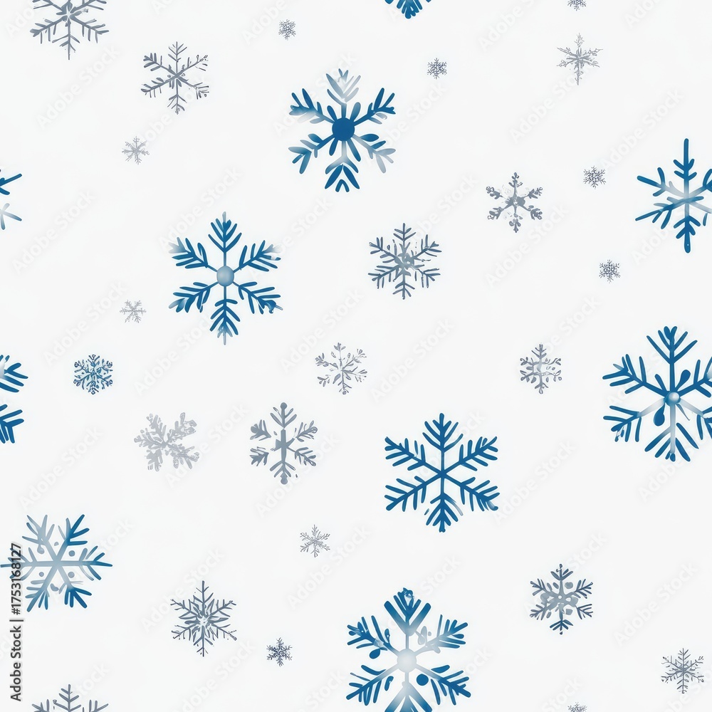 custom made wallpaper toronto digitalfallen snowflake seamless pattern white background illustration