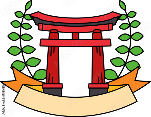 logotype of a torii gate
