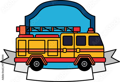 logotype of a fire truck