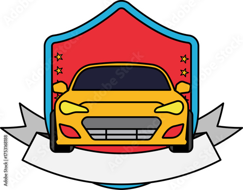 logotype of A yellow car