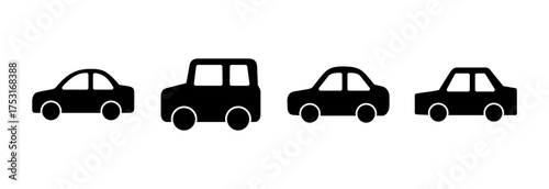 Car icon vector illustration. car sign and symbol. small sedan