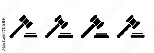 Gavel icon vector illustration. judge gavel sign and symbol. law icon. auction hammer