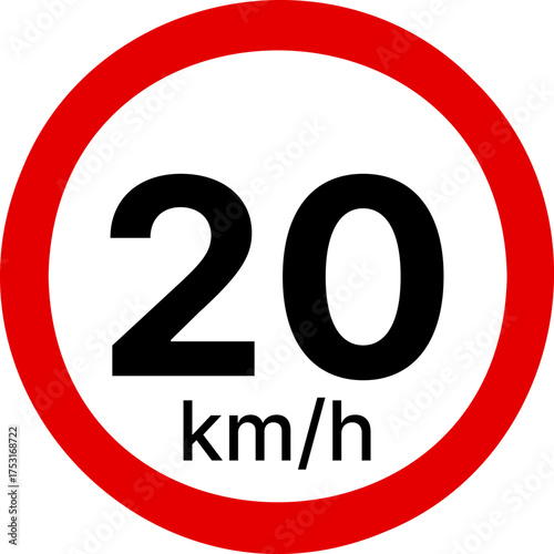 20 kmh highway speed limits. Road speed limit signs. 20 km speed limit sign. Ten kilometers per hour speed limit.