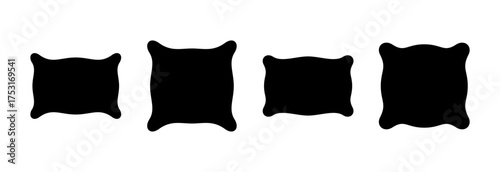 Pillow icon vector illustration. Pillow sign and symbol. Comfortable fluffy pillow