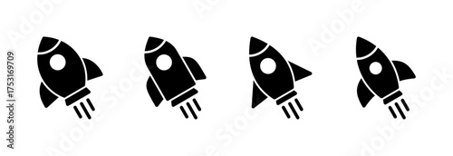 Rocket icon vector illustration. Startup sign and symbol. rocket launcher icon