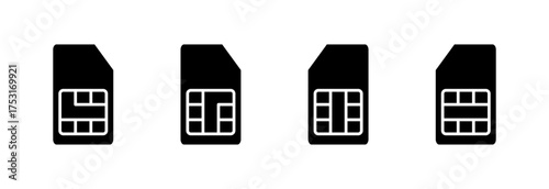 Sim card icon vector illustration. dual sim card sign and symbol